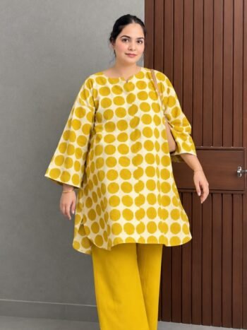 Readymade Cotton Two Piece (Yellow)